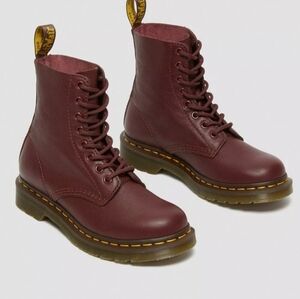 Dr. Martens Burgundy Leather Boots